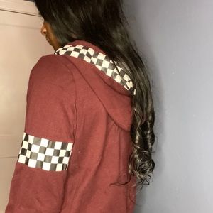Checkerboard hoodie vans inspired